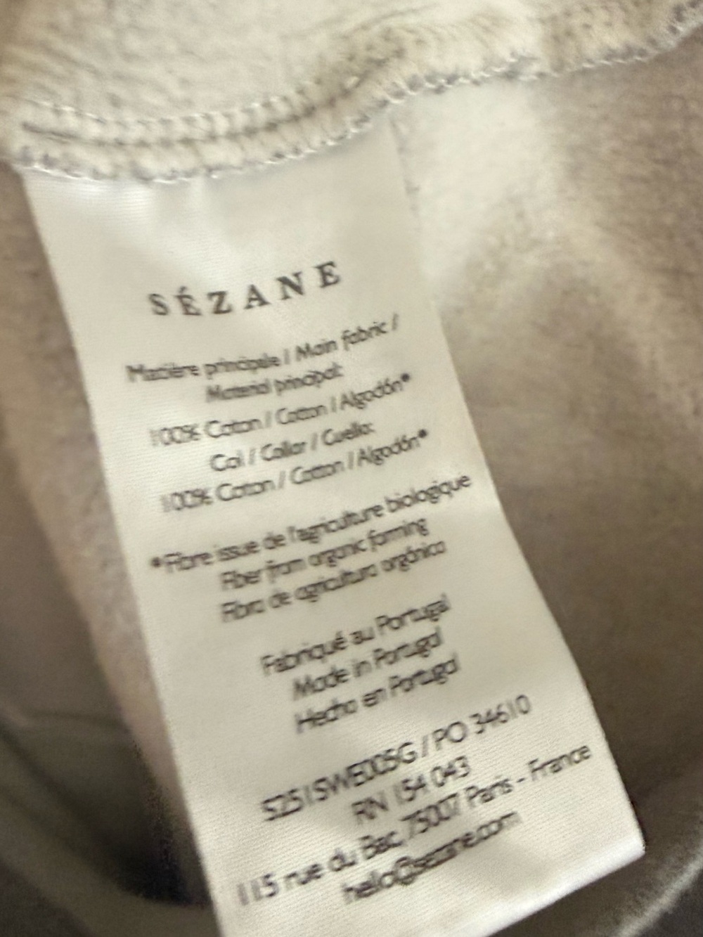 Sezane Marled Gray sweatshirt Size Medium - Picture 3 of 5